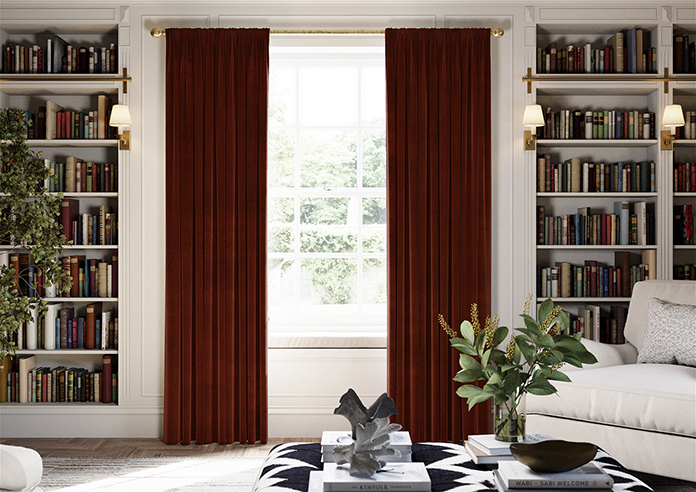 Ultra Luxe Velvet, Burnt Brick - Made to Measure Curtains - Image 3